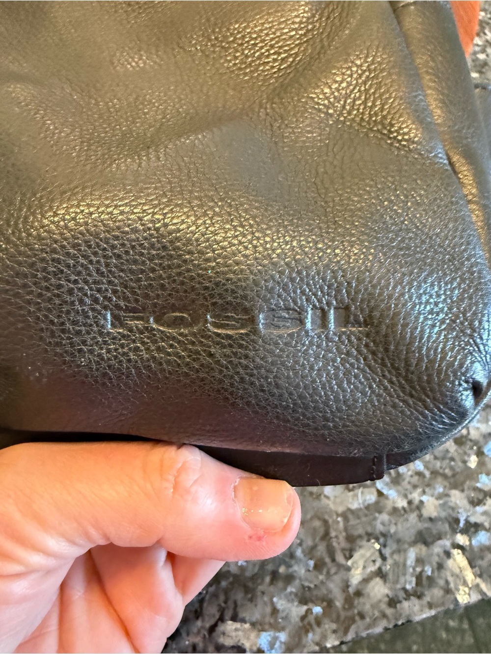 Vintage Mini Fossil Backpack Black Y2K Leather - Picture 3 of 12